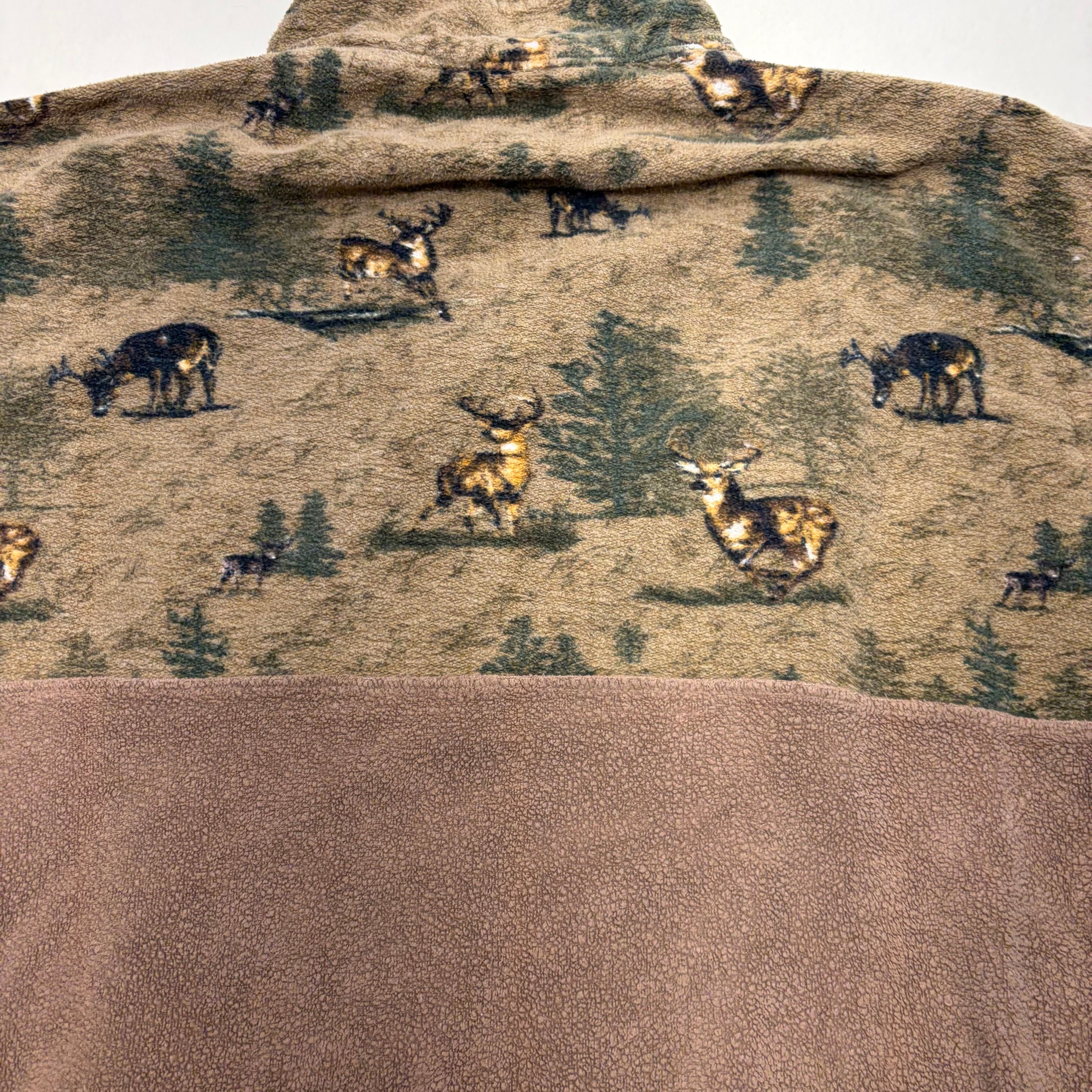 Deer pattern quarter zip